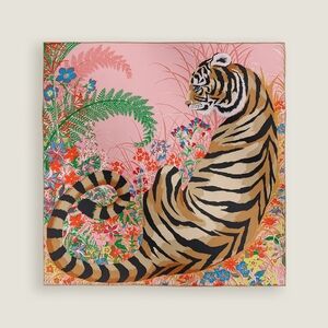 GIFTABLE Hermès Tyger Tyger Silk Scarf 70